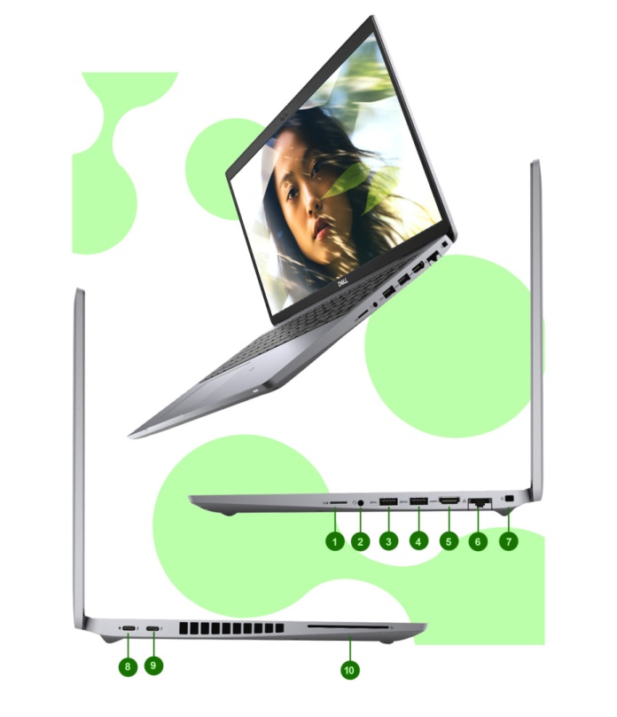 Dell Latitude 5520 zdjęcie produktu widok portów i slotów